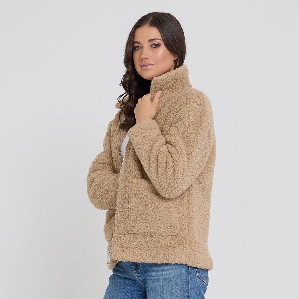 Jacket Women Sand Oversized Faux Winter Coats for Women Shearling Fleece Plus - Picture 4 of 7